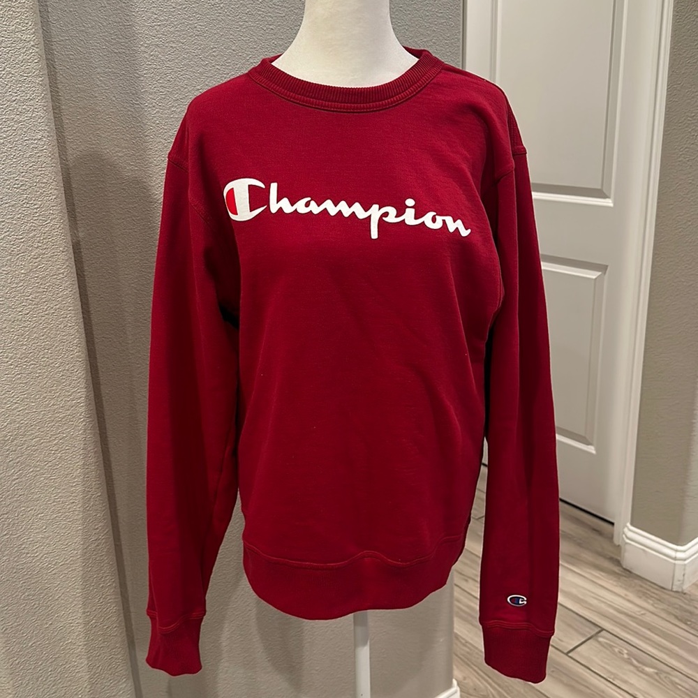 Red champion crew neck